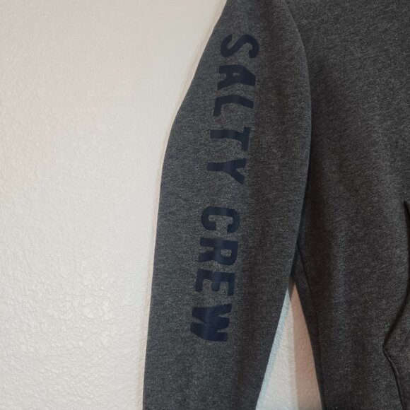 Salty Crew Pullover Hooded Sweatshirt Kids Large Gray Logo Long Sleeve Casual - Picture 7 of 12